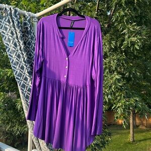 Purple long sleeve blouse